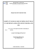 Nghiên cứu đánh giá một số thông số kỹ thuật của hệ phổ kế Gamma dùng Detector HPGe GEM 15p4
