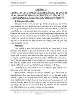 Nội dung cơ bản của liên kết kinh tế quốc tế và xu hướng vận động của liên kết kinh tế quốc tế
