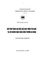 295 Nâng cao hiệu quả hoạt động tín dụng tại chi nhánh Ngân hàng Công thương An Giang