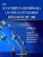 Sự can thiệp của FED thông qua các công cụ CSTT giai đoạn khủng hoảng 2007 - 2008