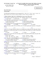 Kì thi tốt nghiệp THPT năm 2012, môn hóa