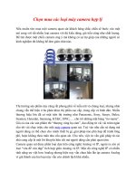 Chọn mua các loại máy camera hợp lý