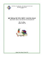 Kế hoạch tổ chức giảng dạy học phần tiếng anh chuyên ngành kinh tế