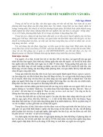 Mấy cơ sở tiếp cận lý thuyết nghiên cứu văn hóa _ Trần Ngọc Khánh