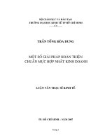 Một số giải pháp nâng cao hiệu quả sản xuất kinh doanh tại Tổng Công ty Điện tử VN
