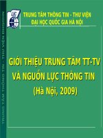 Giới thiệu trung tâm TT-TV và nguồn lực thông tin