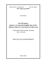 Nợ tồn đọng trong các doanh nghiệp nhà nước thuộc lĩnh vực xây dựng ở Việt Nam