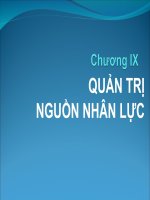 Chương IX Quản trị nguồn nhân lực