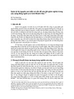 Quản lý tài nguyên ven biển và vấn đề xóa đói giảm nghèo trong các cộng đồng nghề cá ở tỉnh Khánh Hòa