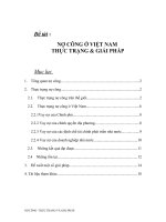 NỢ CÔNG Ở VIỆT NAM THỰC TRẠNG & GIẢI PHÁP