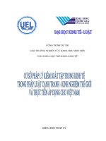 pháp luật cạnh tranh - kinh nghiệm thế giới và thực tiễn áp dụng cho Việt Nam