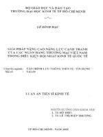 94 Nâng cao năng lực cạnh tranh của các Ngân hàng thương mại Việt Nam trong điều kiện hội nhập kinh tế quốc tế