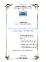 Kinh tế học phát triển- Nợ nước ngoài