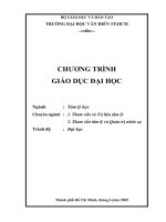 Chương trình giáo dục đại học ngành tâm lí