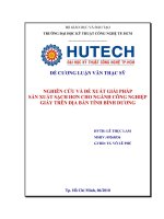 Nghiên cứu và đề xuất giải pháp sản xuất sạch cho ngang công nghiệp giấy trên địa bàn tỉnh Bình Dương