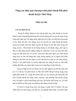 Nâng cao hiệu quả chương trình phát thanh huyện Thái Duy