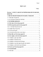 294 Nâng cao hiệu quả hoạt động kinh doanh ngoại tệ tại Ngân hàng Ngoại thương tại Tp. Cần Thơ