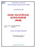Giáo dục, đào tạo Tiền Giang hai mươi năm đổi mới 1986-2006