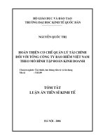 cơ chế quản lý tài chính đối với công ty bảo hiểm