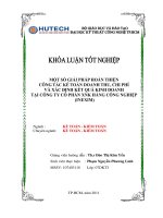 Hoàn thiện công tác kế toán doanh thu chi phí và xác định KQKD tại công ty cổ phần XNK Công nghiệp