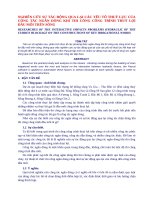 NGHIÊN CỨU SỰ TÁC ĐỘNG QUA LẠI CÁC YẾU TỐ THUỶ LỰC CỦA CÔNG TÁC NGĂN DÒNG KHI THI CÔNG CÔNG TRÌNH THUỶ LỢI ĐẦU MỐI TRÊN SÔNG