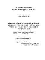 108 Vận dụng một số phương pháp thống kê nghiên cứu tình hình phân phối thu nhập trong các doanh nghiệp ngành công nghiệp Việt Nam