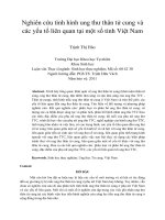 Nghiên cứu tình hình ung thư thân tử cung và các yếu tố liên quan tại một số tỉnh Việt Nam