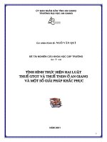 237 Tình hình thực hiện hai luật thuế giá trị gia tăng và thuế thu nhập doanh nghiệp ở An Giang và một số giải pháp khắc phục