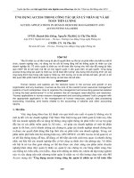 ỨNG DỤNG ACCESS TRONG CÔNG TÁC QUẢN LÝ NHÂN SỰ VÀ KẾ TOÁN TIỀN LƯƠNG