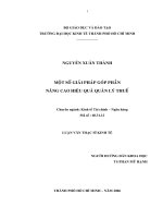 50 Một số giải pháp góp phần nâng cao hiệu quả quản lý thuế