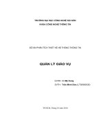 Phân tich hệ thống thông tin