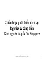 Chiến lược phát triển dịch vụ logistics & cảng biển