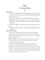 XÂY DỰNG PHƯƠNG PHÁP NHẬN DIỆN VÀ PHÂN TÍCH TÍNH ĐA DẠNG DI TRUYỀN CỦA 21 DÒNG CACAO (THEOBROMA CACAO L.) BẰNG KỸ THUẬT MICROSATELLITE (Tài liệu tham khảo)