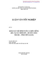 Khảo sát mô hình nuôi cá điêu hồng ( bè) tại xã Thới Sơn - Huyện Châu Thành - Tỉnh Tiền Giang