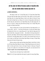 Một số vấn đề trong quản lí nguồn vốn của các ngân hàng thương mại nước ta