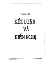 P4 kết luận và kiến nghị Nghiên cứu tổng hợp phân Urea nhả chậm