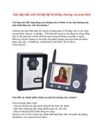 Giải đáp thắc mắc khi lắp đặt hệ thống chuong cua man hinh