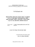 Bồi dưỡng phương pháp thực nghiệm vật lý cho học sinh