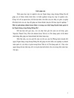 Một số phải pháp nhằm hoàn thiện và nâng cao chất lượng thanh toán quốc tế tại ngân hàng công thương Đống Đa