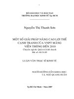 Một số giải pháp nâng cao năng lực cạnh tranh của doanh nghiệp Nhựa Việt Nam