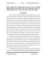 90 Kiểm toán tài sản cố định trong kiểm toán báo cáo tài chính do Công ty TNHH Kiểm toán Tư vấn Thủ Đô - CACC thực hiện