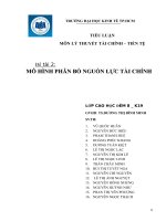 Mô hình phân bố nguồn lực tài chính