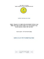 53 Thực trạng và một số giải pháp nhằm nâng cao hiệu quả kế toán cho vay ngắn hạn tại ngân hàng TMCP Mỹ Xuyên.