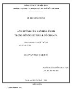 Ảnh hưởng của văn hóa Ấn độ trong nền nghệ thuật cổ Champa