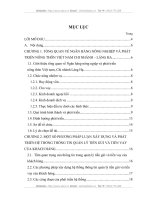 Xây dựng và phát triển hệ thông thông tin quản lý tiền gửi và tiền vay của khách hàng tại Ngân hàng Nông nghiệp và Phát triển Nông thôn – Chi nhánh Láng Hạ