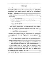Các phương pháp xác định giá trị doanh nghiệp được áp dụng ở Việt Nam và sự vận dụng của các phương pháp đó trong việc cổ phần hóa các doanh nghiệp nhà nước ở Việt nam