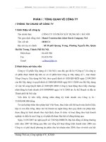 Bái cáo thực tập tại  CÔNG TY CỔ PHẦN XÂY DỰNG SỐ 1 HÀ NÔI