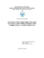 Ứng dụng công nghệ thông tin giám sát chất lượng không khí khu công nghiệp AMATA