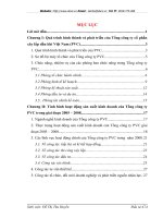 Tình hình hoạt động đầu tư phát triển của Tổng công ty cổ phần xây lắp dầu khí (PVC) giai đoạn 2005 -2008