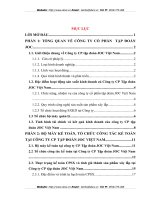 BỘ MÁY KẾ TOÁN, TỔ CHỨC CÔNG TÁC KẾ TOÁN TẠI CÔNG TY CP TẬP ĐOÀN JOC VIỆT NAM